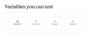 mailchimp 4 options for ab testing