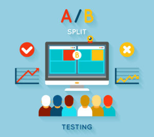 illustration of A/B testing for email campaigns