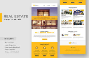example of a real estate email marketing template with images